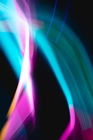 Iphone Home Screen Blue Light Streaks Wallpaper