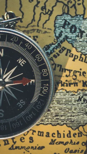 Iphone Travel Map And Compass Wallpaper