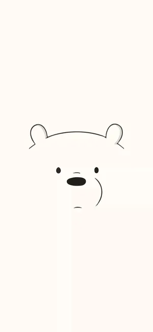 Iphone White Bear Face Wallpaper