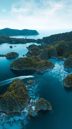 Iphone X Nature Aerial View Of Islands Wallpaper