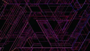 Iphone Xr Futuristic Neon Triangles Wallpaper