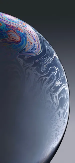 Iphone Xr Gray Half Bubble Wallpaper