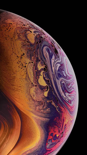 Iphone Xr Purple Yellow Bubble Wallpaper
