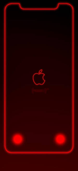 Iphone Xr Red Apple Border Wallpaper