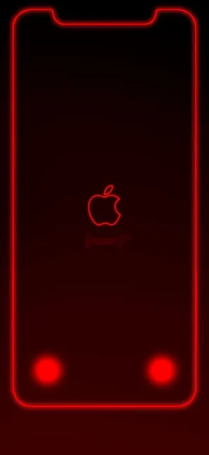 Iphone Xr Red Apple Border Wallpaper
