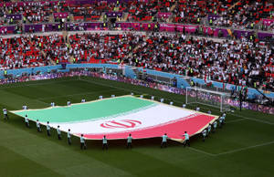 Iran National Football Team Fifa World Cup 2022 Flag Wallpaper