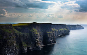 Ireland Perfect Moher Cliff Lines Wallpaper