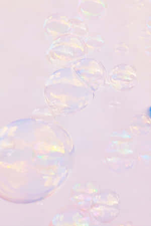 Iridescent Soap Bubbles Pastel Background Wallpaper