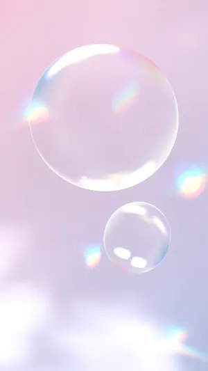 Iridescent Soap Bubbles Pink Backdrop Wallpaper