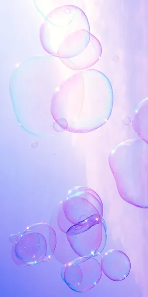 Iridescent Soap Bubbles Purple Backdrop Wallpaper