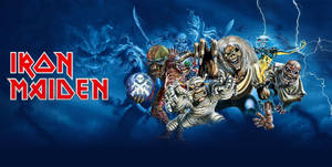 Iron Maiden Eddie Blue Artwork Wallpaper