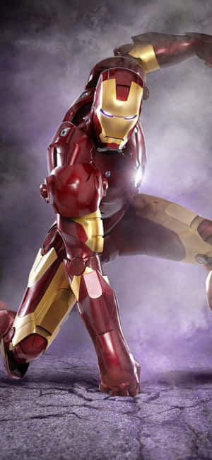 Iron_ Man_ Action_ Pose_i Phone11_ Wallpaper Wallpaper