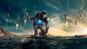 Iron Man Hero Landing Wallpaper