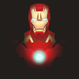 Iron Man Illustration Dark Background Wallpaper