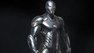 Iron Man In Black And White Wallpaper