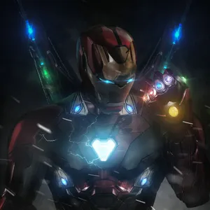 Iron Man With Infinity Gauntlet Wallpaper