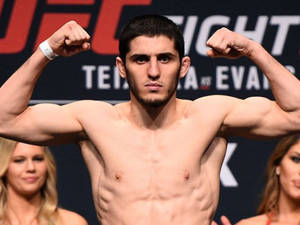 Islam Makhachev Muscle Flex Wallpaper