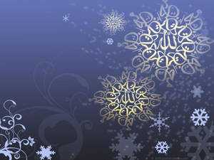 Islamic Letters Snowflakes Art Wallpaper
