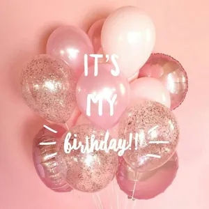 It Is My Birthday Shades Of Pink Balloons Wallpaper
