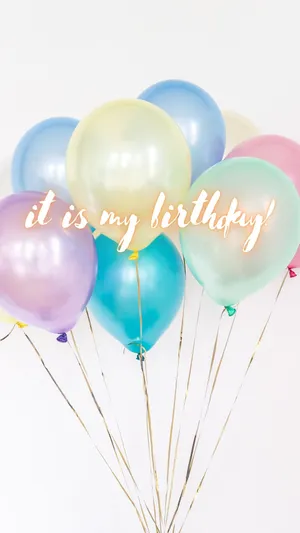 It Is My Birthday Transparent Balloons Wallpaper