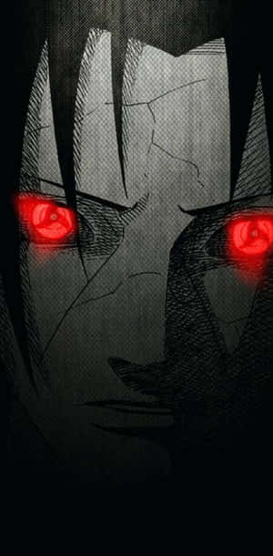 Itachi Mangekyou Sharingan Black White Red Wallpaper