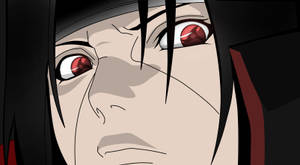 Itachi Sharingan Look Down Wallpaper