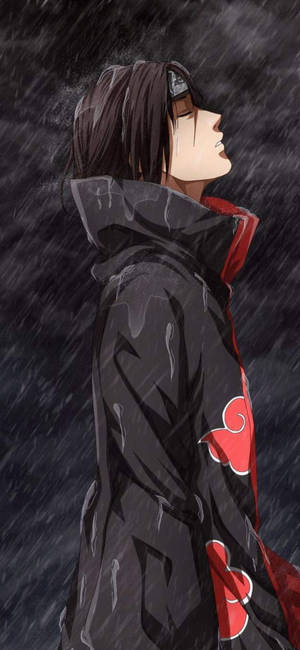 Itachi Uchiha With Beautiful Rain Wallpaper