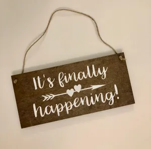 Its Finally Happening Sign Wallpaper