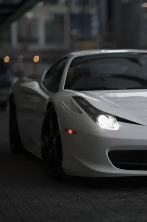 It’s Impossible To Go Wrong With A White Ferrari Iphone Wallpaper