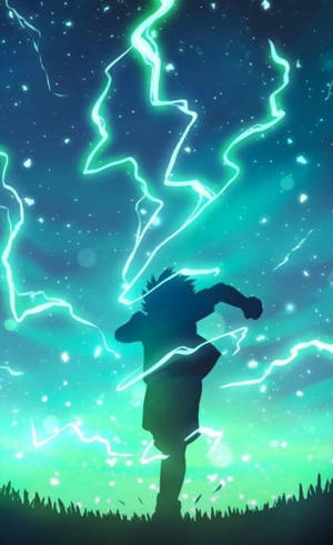 Izuku Running In My Hero Academia Phone Wallpaper