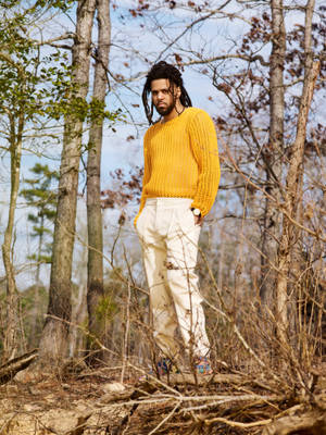 J Cole Yellow Sweater Wallpaper