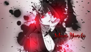 Jabami Yumeko With Red Eyes In Kakegurui Wallpaper