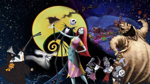 Jack And Sally Christmas Celebration Wallpaper