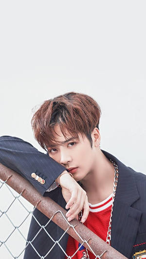 Jackson Wang With Barricade Wallpaper