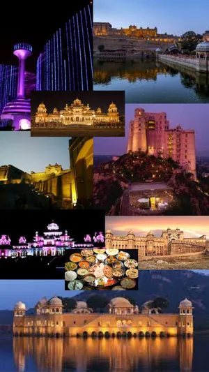Jaipur Tourist Spots Collage Wallpaper