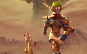 Jak And Daxter Walking Forward Wallpaper