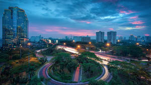 Jakarta City Circles Wallpaper