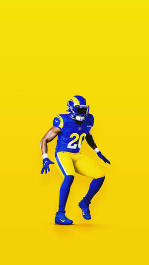 Jalen Ramsey Radiant Yellow Background Wallpaper