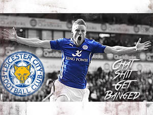 Jamie Vardy Monochrome Quote Wallpaper