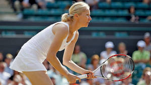 Jana Novotna Holding Racket Wallpaper