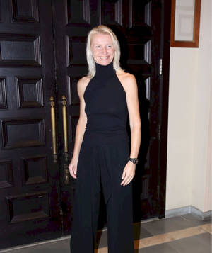 Jana Novotna, Tennis Legend, Dressed Elegantly In Black Wallpaper