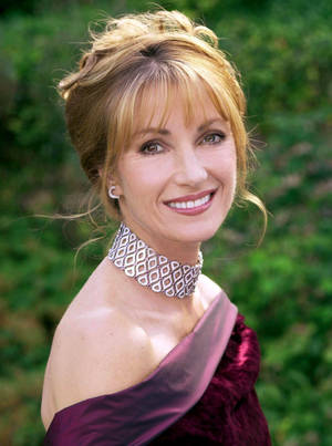 Jane Seymour Glamorously Dressed In An Off-shoulder Gown Wallpaper