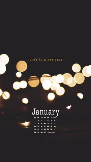 January Phone Calendar Quote Wallpaper