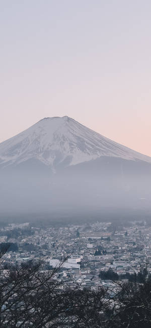 Japanese Aesthetic Iphone Famous Mt. Fuji Wallpaper