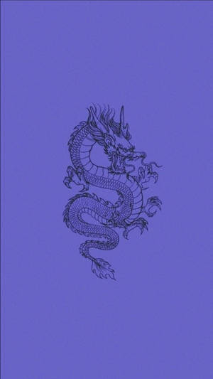 Japanese Dragon In Purple Wallpaper