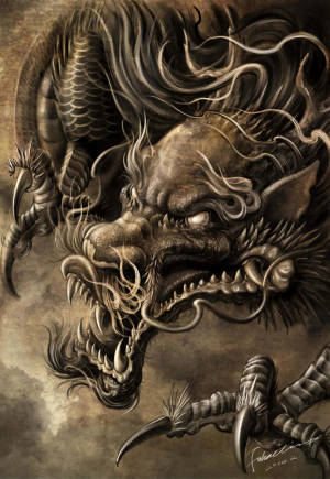 Japanese Dragon Tattoo Portrait Wallpaper