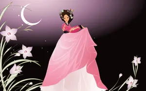 Japanese Geisha Art Wallpaper