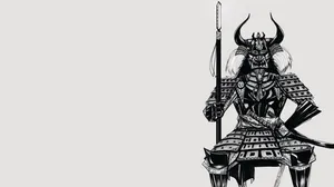 Japanese Samurai Spear And Katana Wallpaper