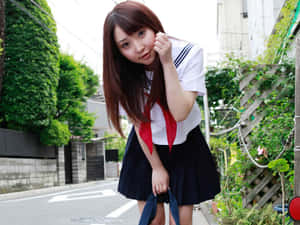 Japanese School Kawaii Girl Wallpaper