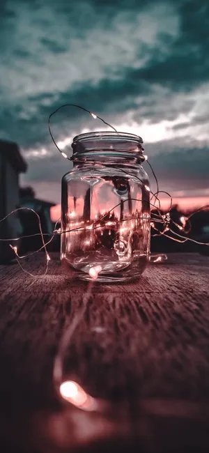 Jar With Lights Best Hd Wallpaper